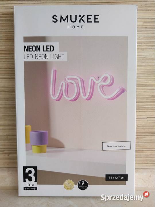 NAJTANIEJ Neon Love Led Dekoracja Ścienna Lampka Zabrze