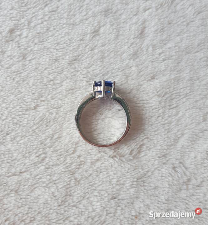 Nowy pierścionek srebrny kolor niebieska zachodniopomorskie Szczecin