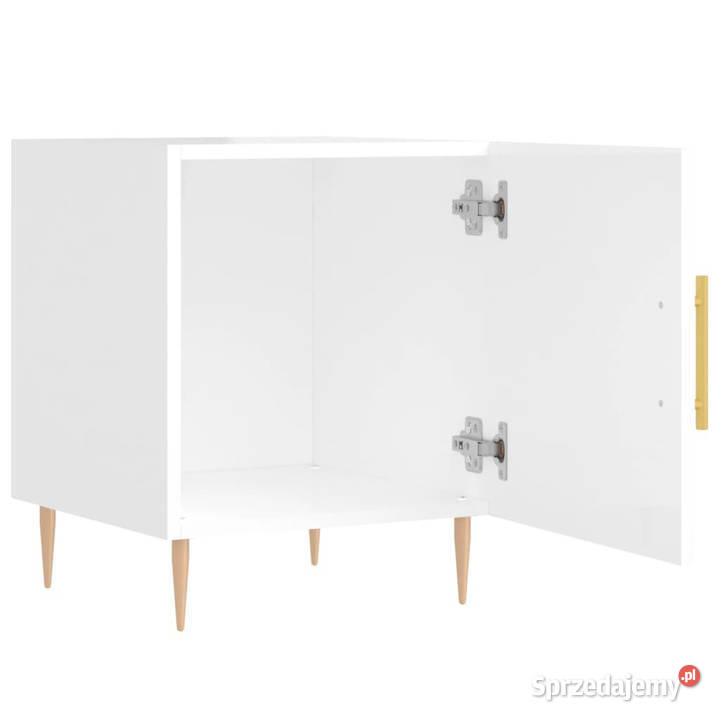 Szafki nocne 2 białe z połyskiem 40x40x50 Warszawa