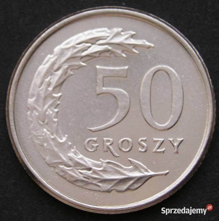 POLSKA 50 GROSZY 1991 STAN 12 Łódź