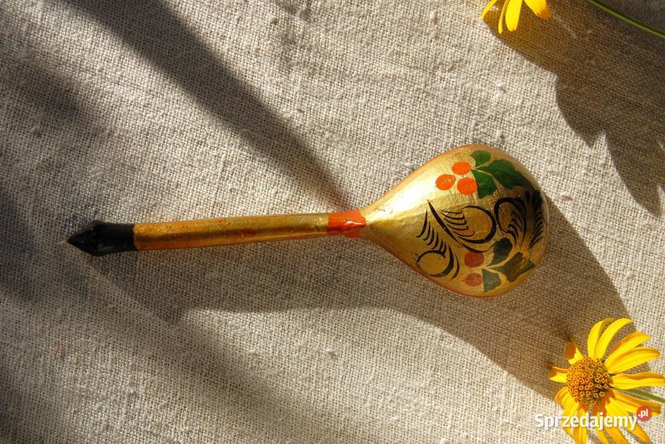 Chochłoma ręcznie malowana rosyjska łyżka ludowa Lublin sprzedam