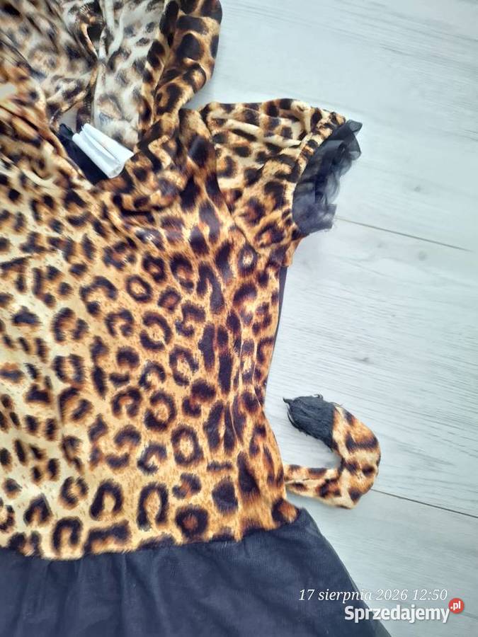 Kostium strój gepard leopard pantera z ogonem i dziewczynka Koszalin