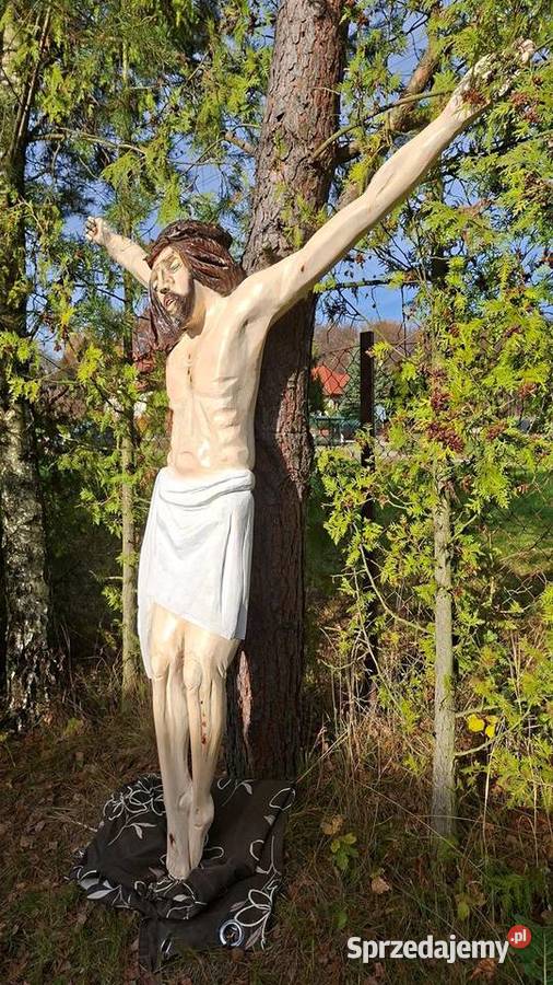 Duża rzeźba Jezusa Chrystusa Ukrzyżowanego małopolskie Kalwaria Zebrzydowska