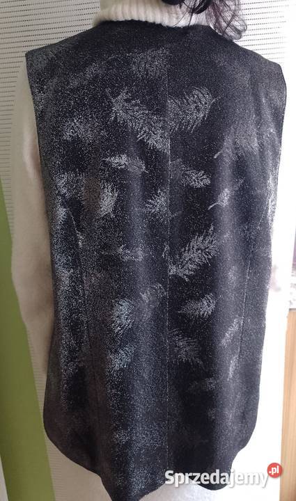 463XK Fashion Srebrna metaliczna kamizelka małopolskie