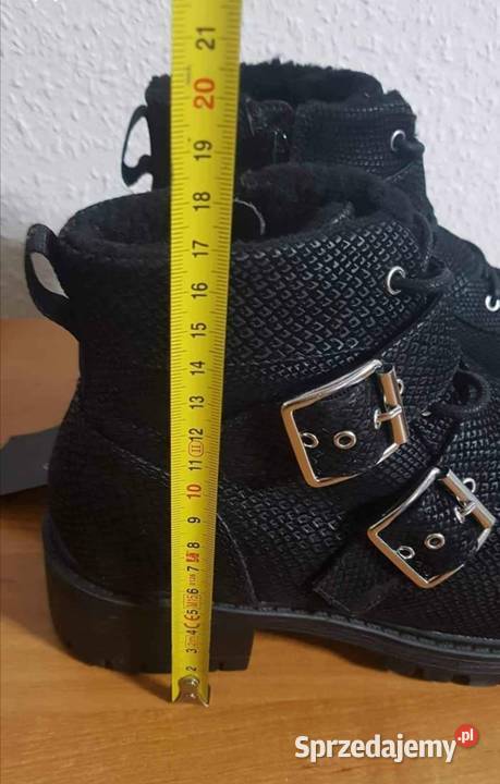 Vero Moda botkiworkery ocieplane czarne wężowe Kozaki dolnośląskie Zgorzelec