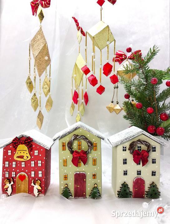 Śnieżne domki świąteczna dekoracja Boże Narodzenie Wrocław