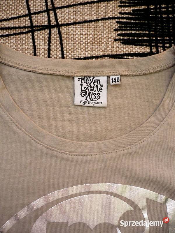 beżowa koszulka tshirt smile 140 wzór napis Bluzki, koszulki i kaftaniki Bluzki, koszulki i kaftaniki Toruń