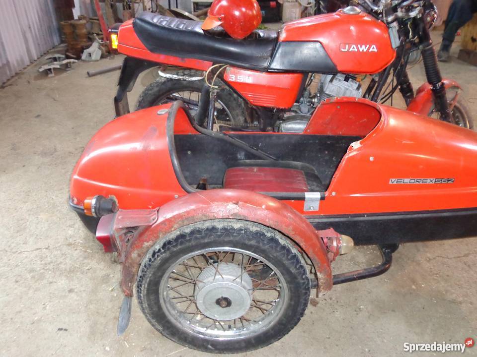 Jawa 350 TS z koszemwózkiem Velorex 562PRL Stargard Szczeciński