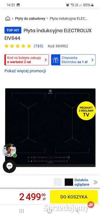 Płyta indukcyjna indukcja electrolux EIV 644 do zabudowy Parczew
