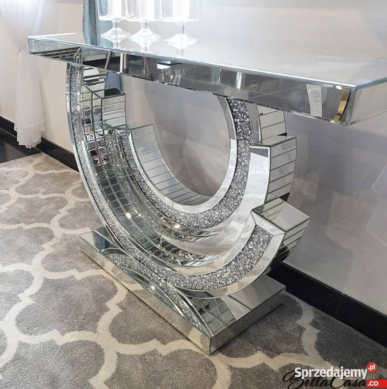 KONSOLA GLAMOUR TOALETKA SZKLANA F0544 90X30X75 Konsole Warszawa