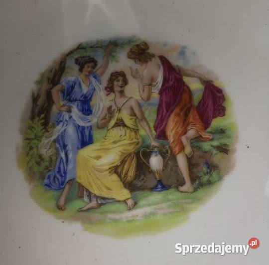 Salaterka i 7 miseczek ze scenką antyczną Gdańsk sprzedam