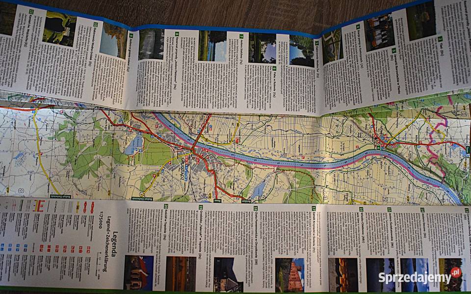 Mapa turystyczna powiatu Świeckiego atrakcje kujawsko-pomorskie Chełmno
