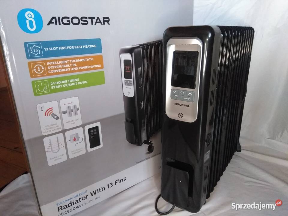 GRZEJNIK ELEKTRYCZNY OLEJOWY 13 ŻEBER 2500W