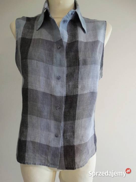 Bluzka Koszula Lniana 100 Len Komfortowy Fason Łomża