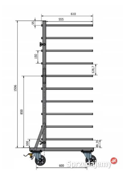 Wózek lakierniczy WL2000S110P Standard dolnośląskie Trzebień sprzedam