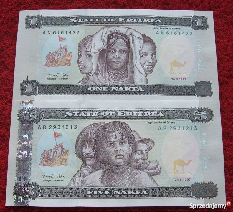ERYTREA Kolekcjonerskie Banknoty Zestaw 2 sztuki Numizmatyka Katowice
