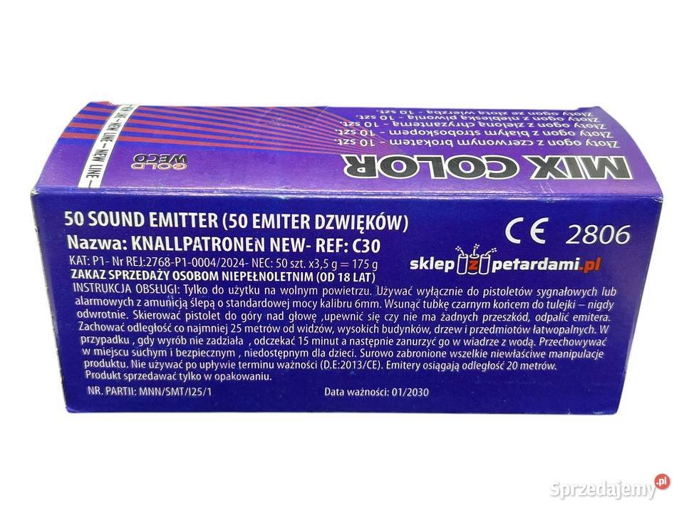 RACE PISTOLETOWE KOLOROWE MIX COLOR GWR30 GOLD