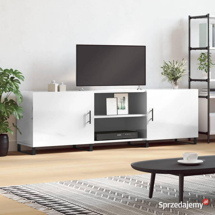 Szafka pod TV wysoki połysk biała 150x30x50 sprzedam