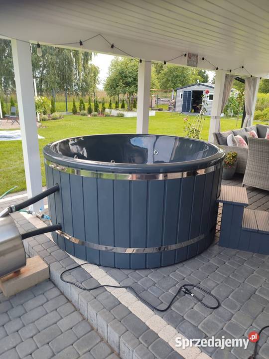 Jacuzi balia z masażem ocieplona z piecem na Złocieniec