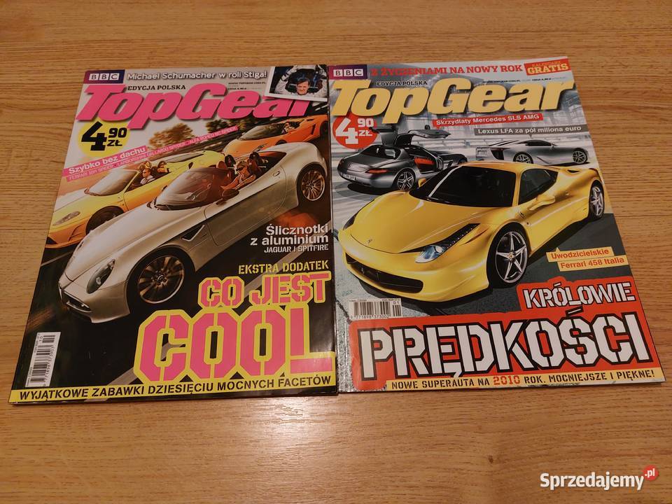 Archiwalne numery motoczasopisma TopGear Gliwice