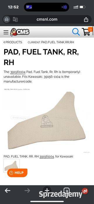 Nakładka Wypełnienie Baku kawasaki KL500 KLR650 wielkopolskie Poznań