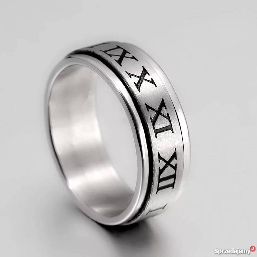 Obrączka obrotowa błękit i rzymski kalendarz Starachowice sprzedam