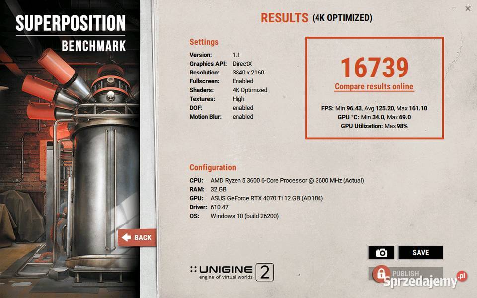 Karta graficzna RTX 4070 TI 12GB ASUS TUF GAMING