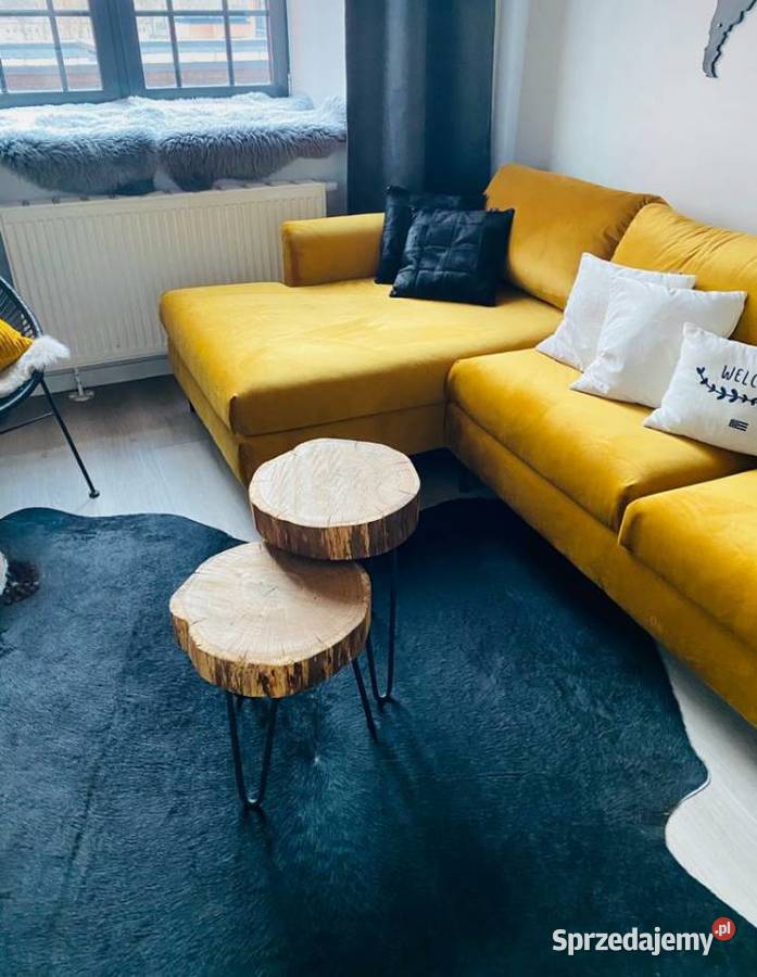 Stolik kawowy zestaw plaster dębu loft Długołęka