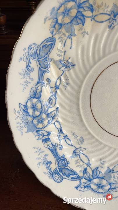 Patera biała porcelana niebieski dekor Syg pomorskie