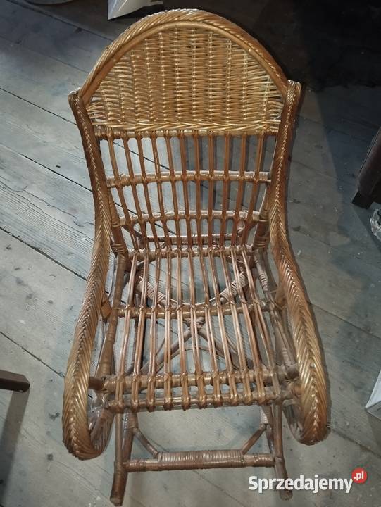 Fotelik bujany z wikliny dolnośląskie sprzedam