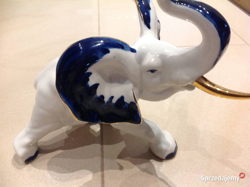 Figurka Słoń Porcelanowy Dekoracja Nowa Sól sprzedam