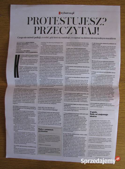 Plakat TO JEST WOJNA Gazeta Wyborcza Parczew sprzedam