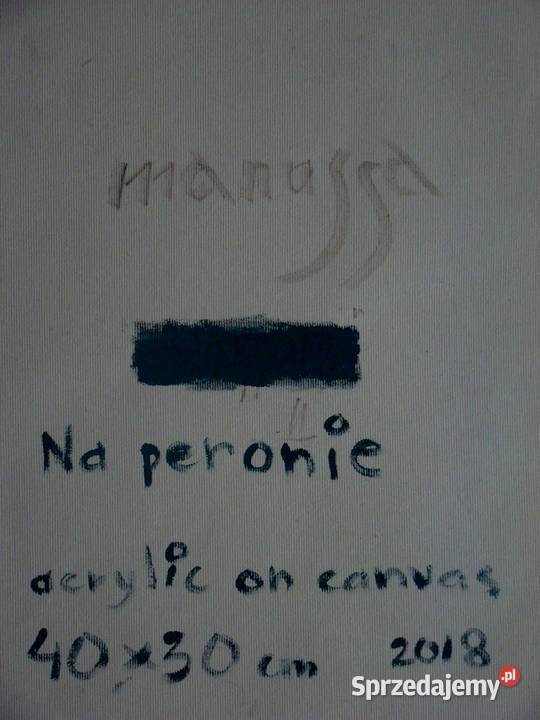 LYAPKIN G obraz na płótnie NA PERONIE portret Supraśl