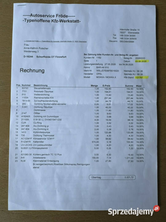 Opel Mokka 14 światła przeciwmgielne Szczecin