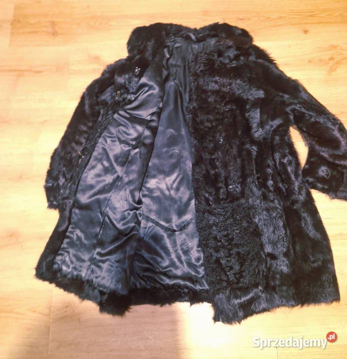 Piękne czarne zadbane Futerko LXL Zimowa  Namysłów sprzedam