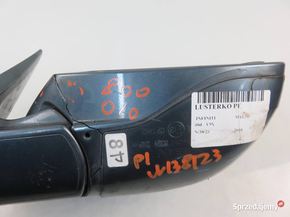 LUSTERKO PRAWE INFINITI M Q70 RAM 11 PIN EUROPA