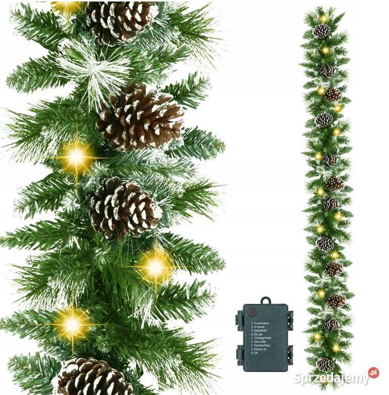 GIRLANDA ŚWIĄTECZNA SZTUCZNA 28M LAMPKI 50 LED Warszawa