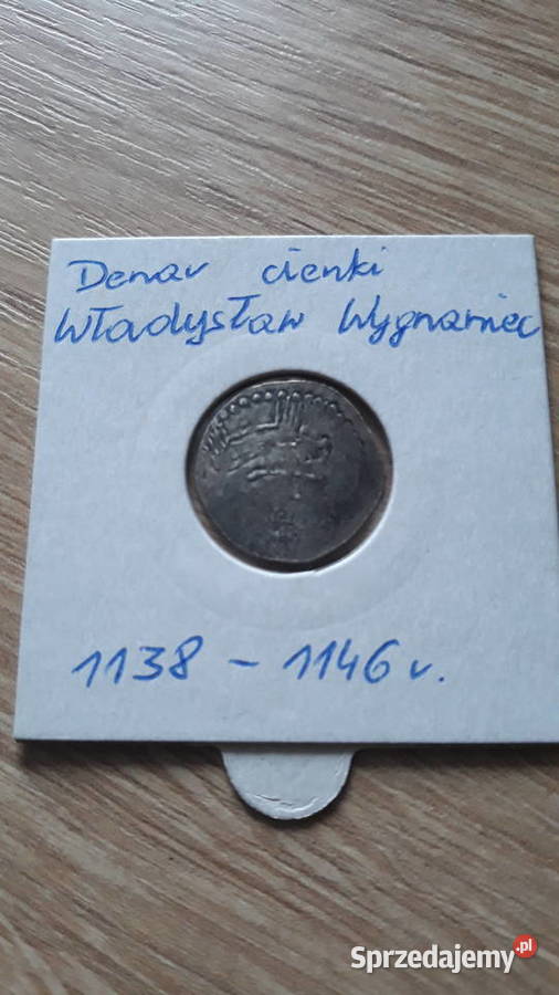 Denar cienki Władysław Wygnaniec 11381146 Konin