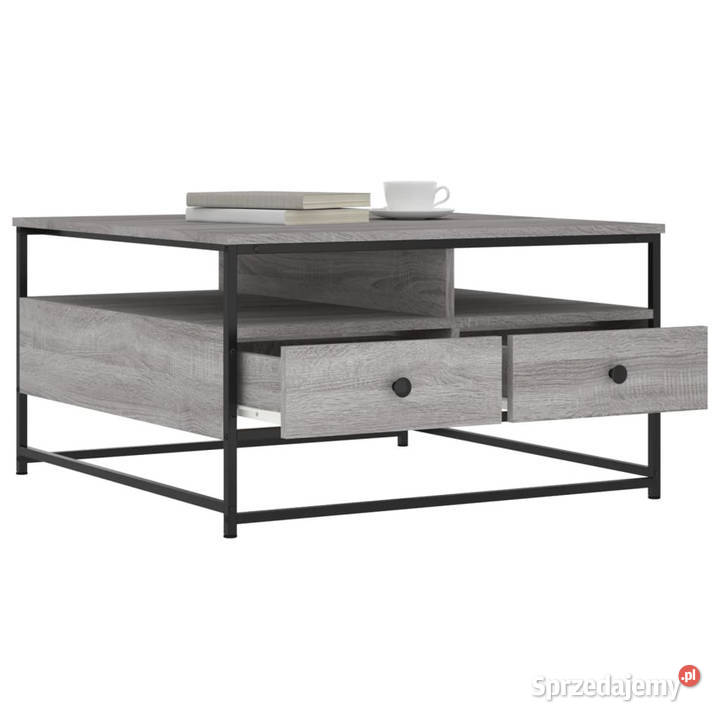 Stolik kawowy szary dąb sonoma 80x80x45 WM835292 mazowieckie