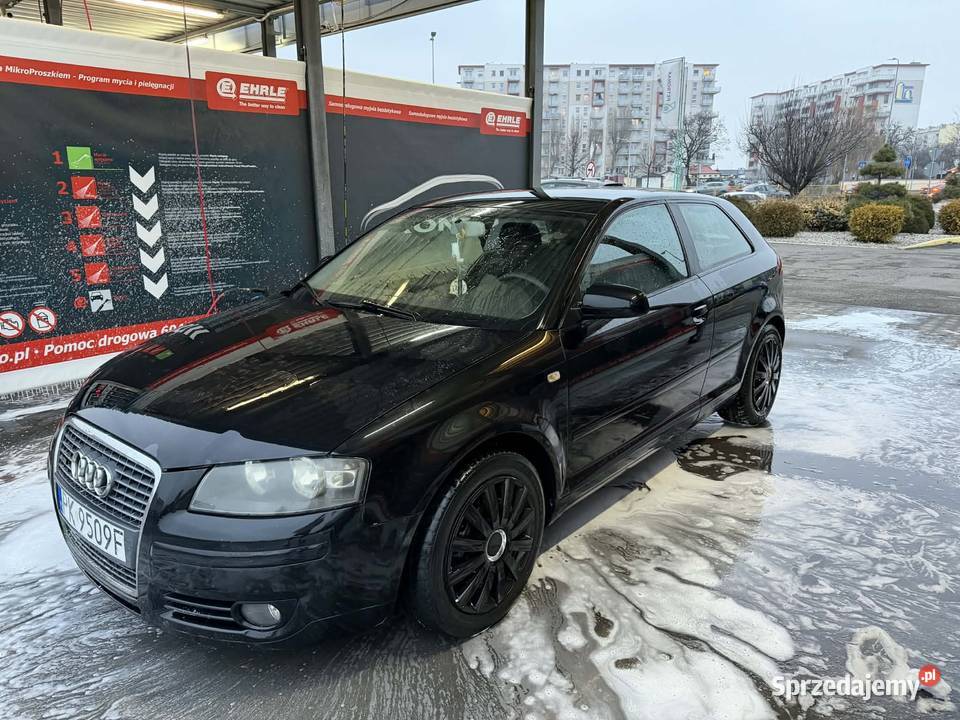 Audi A3 8P 2005 20 TDI 140 manual czarny wielkopolskie Kalisz