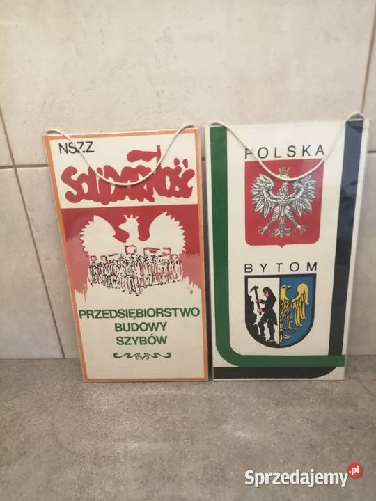 zestaw 4 proporczyków PRL Siemianowice Śląskie