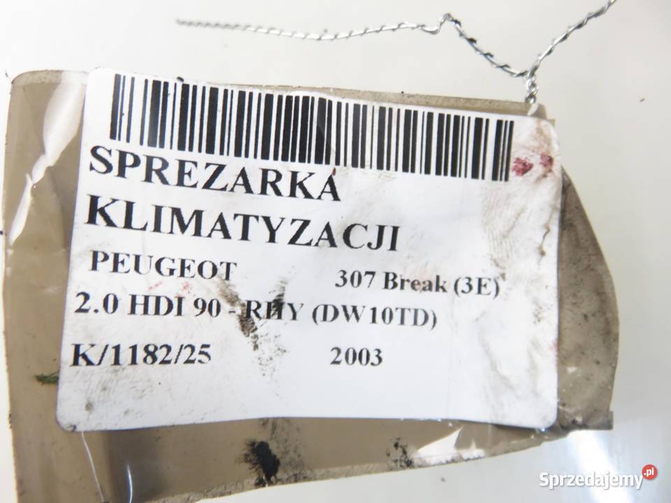 KOMPRESOR KLIMATYZACJI PEUGEOT 307 20 HDI sprzedam