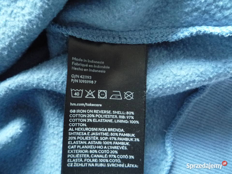 HM 134140 Niebieska Bluza Kangurka kaptur Meszek Szczecin