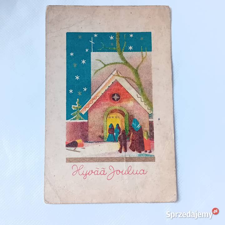 Pocztówka bożonarodzeniowa Finlandia 1943 r wielkopolskie sprzedam