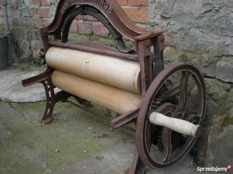 Zabytkowy żeliwny stary magiel Dansk Ginge