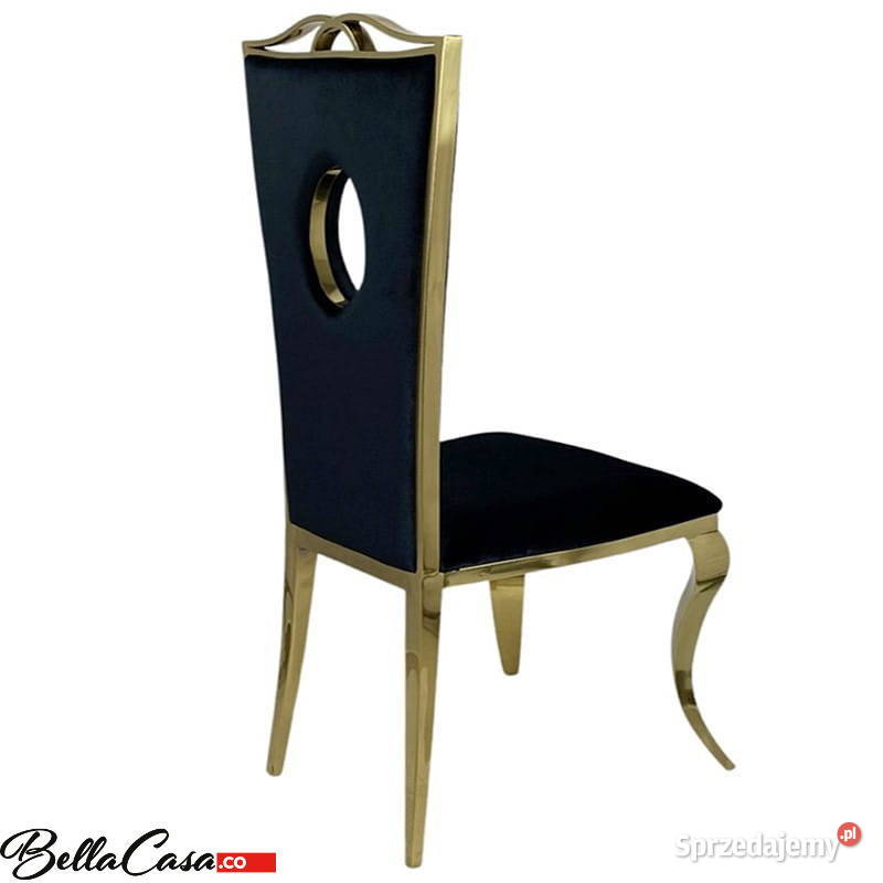 Krzesło Luxury Gold glamour Black złote krzesła mazowieckie Warszawa