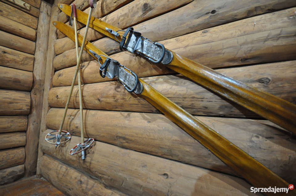 Stare narty ST ZUBEK Zakopane kijki Pruchnik