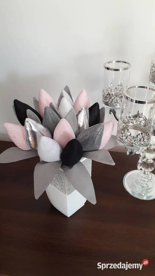 Tulipany glamour błyszczące srebrne złote Warszawa
