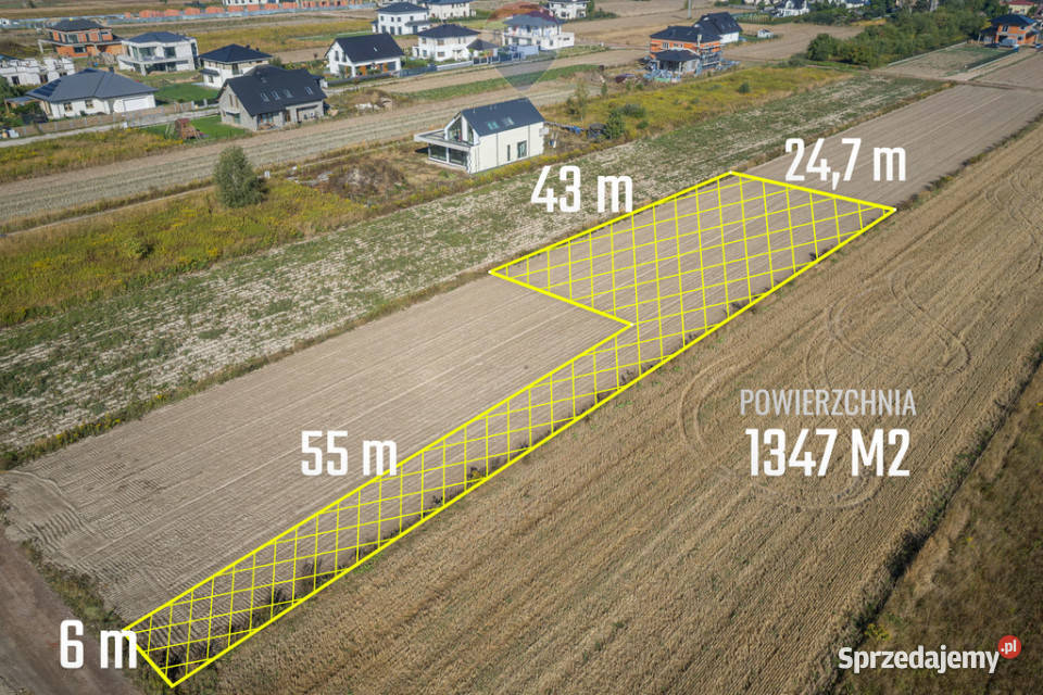 Działka budowlana 1094 m2 w Ładach koło Raszyna Łady sprzedam