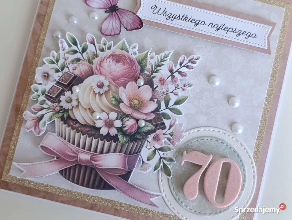 Kartka ręcznie robiona na urodziny 01 Łódź